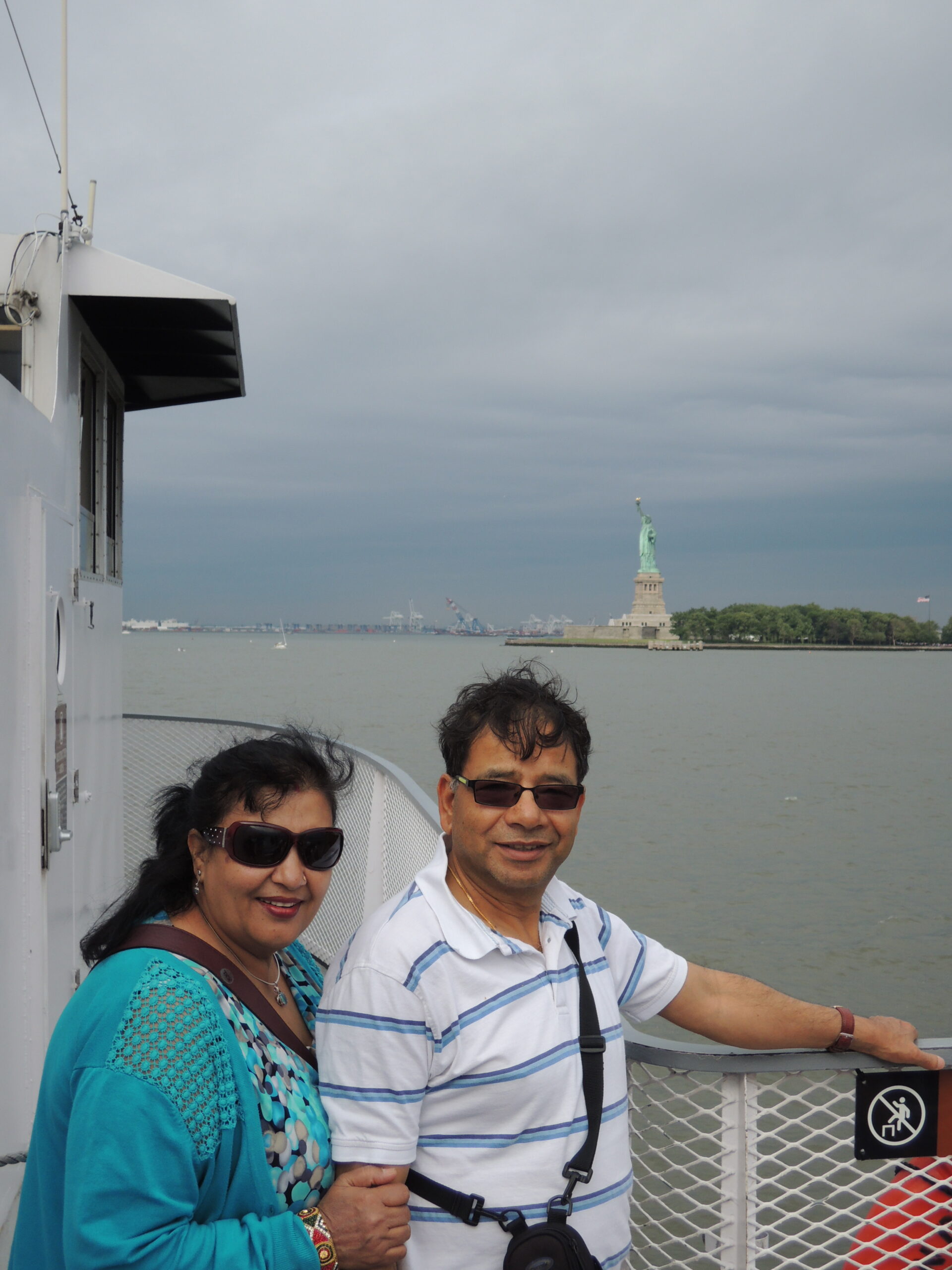 Mira and Kedar Adhikari on holiday in New York.