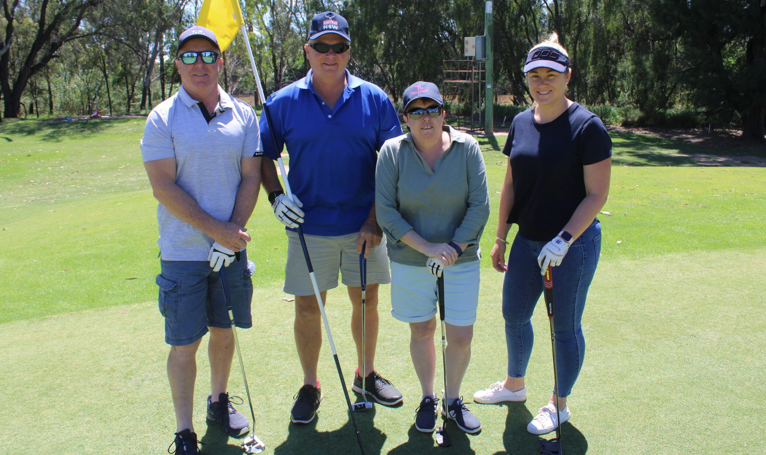 Fourth-placed team Rod and Melissa Hall flanked by Ken Nolan and Leisa Eather.