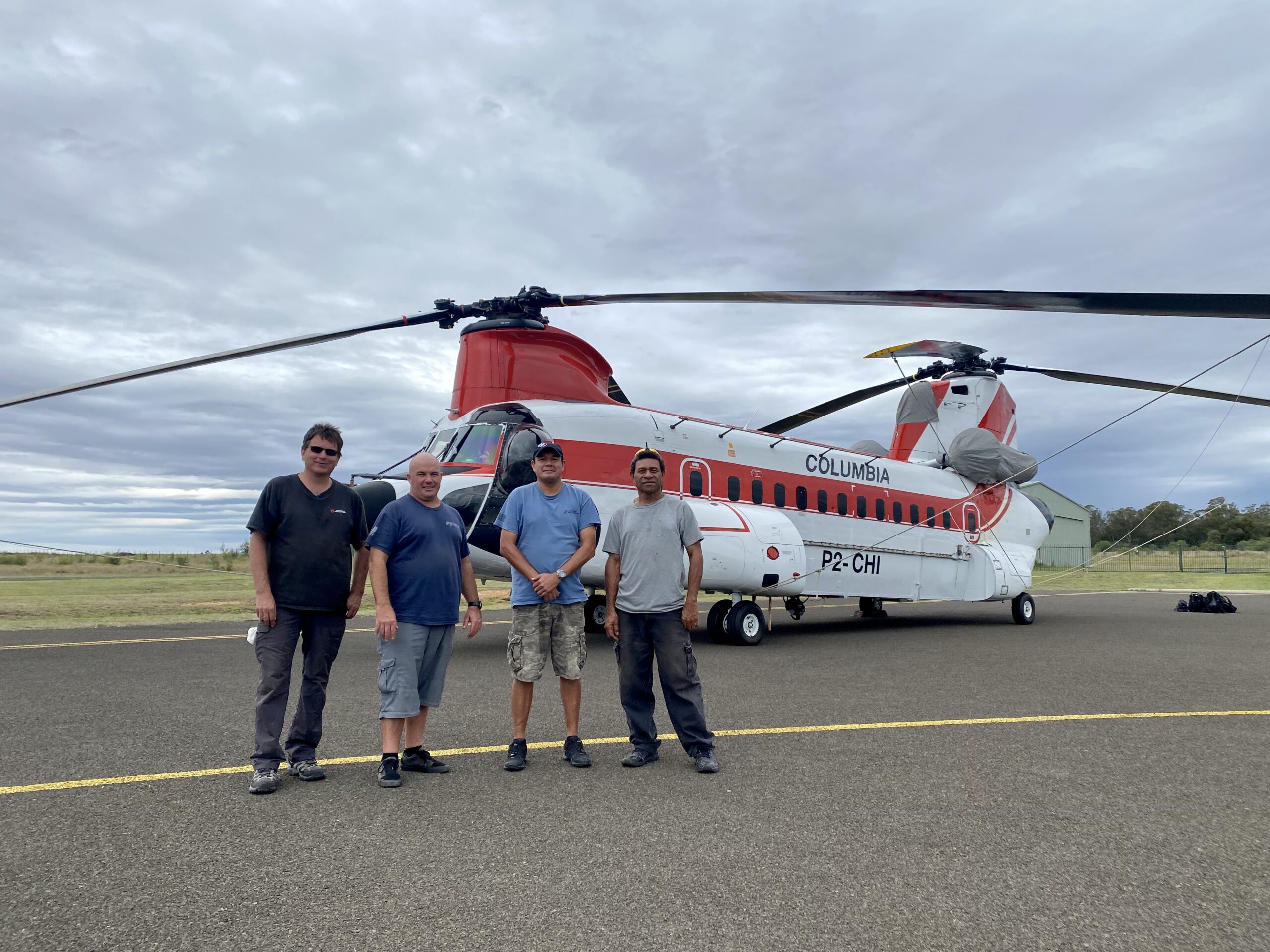Stormy sky sees air crew stop in Narrabri