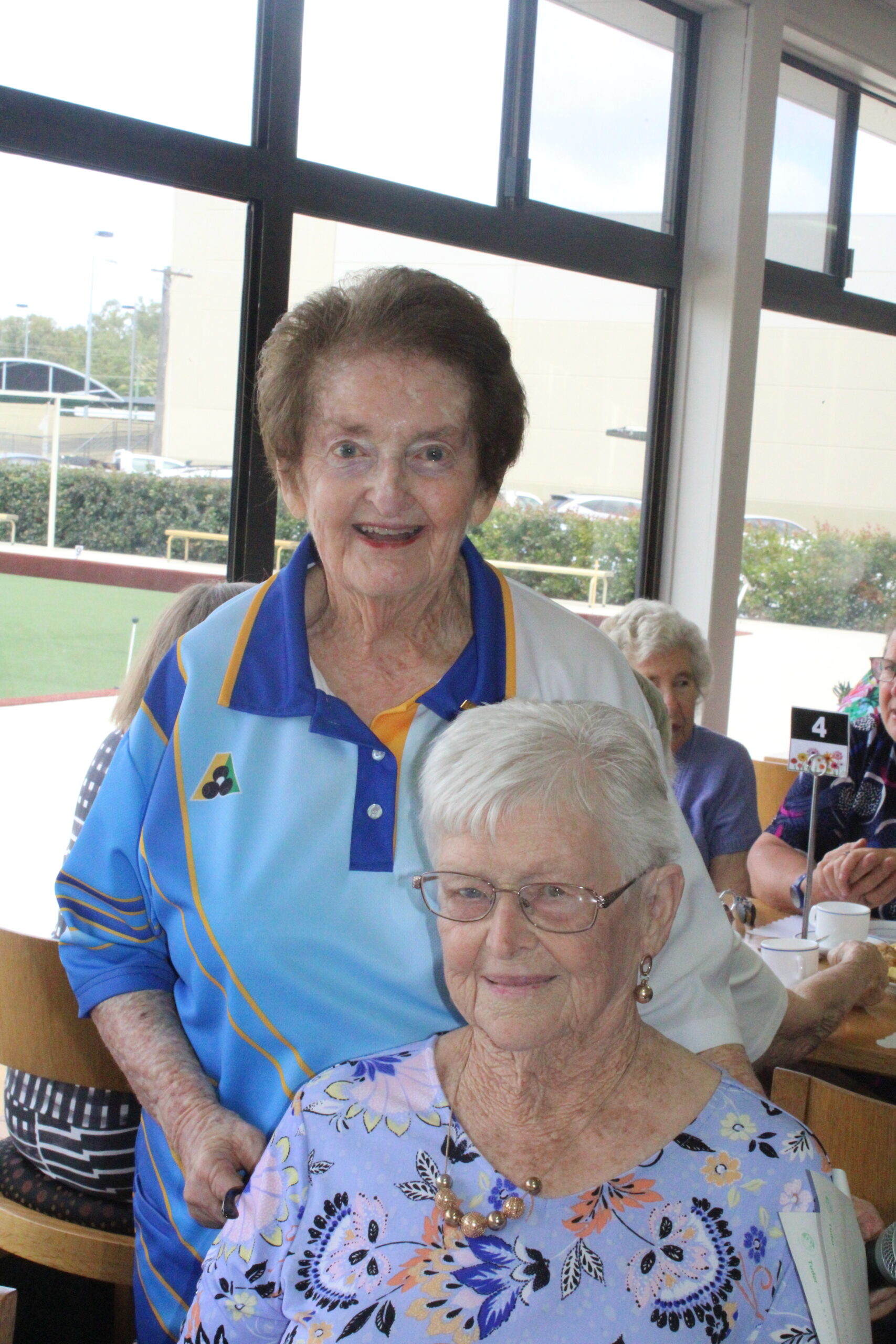 Narrabri lady bowlers president Nola McNamara and Marie Coleman.