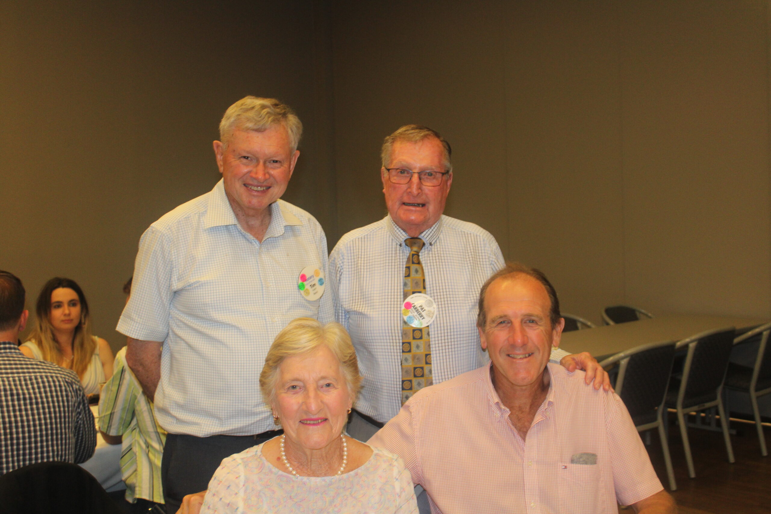 Back, Tim Logan, Pat Carberry, front Joan Burrell-Melbourne and Micheal Burrell.