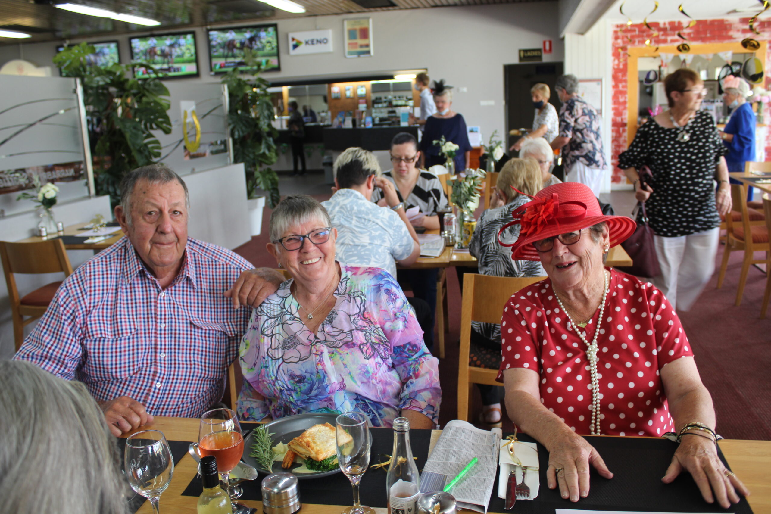 Ian Bailey, Kay Parker and Helen Woodward at Narrabri Sporties.