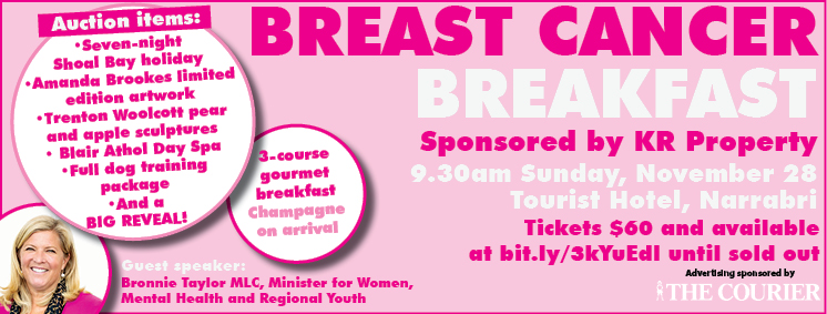 Breast cancer breakfast to paint the Tourist pink