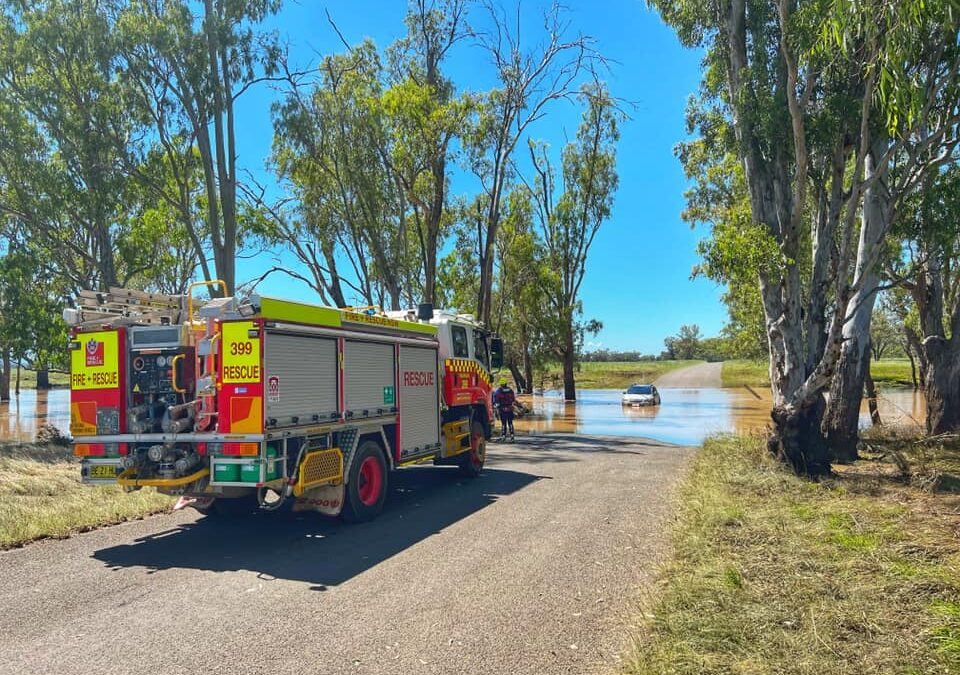 Emergency services respond to flood rescue