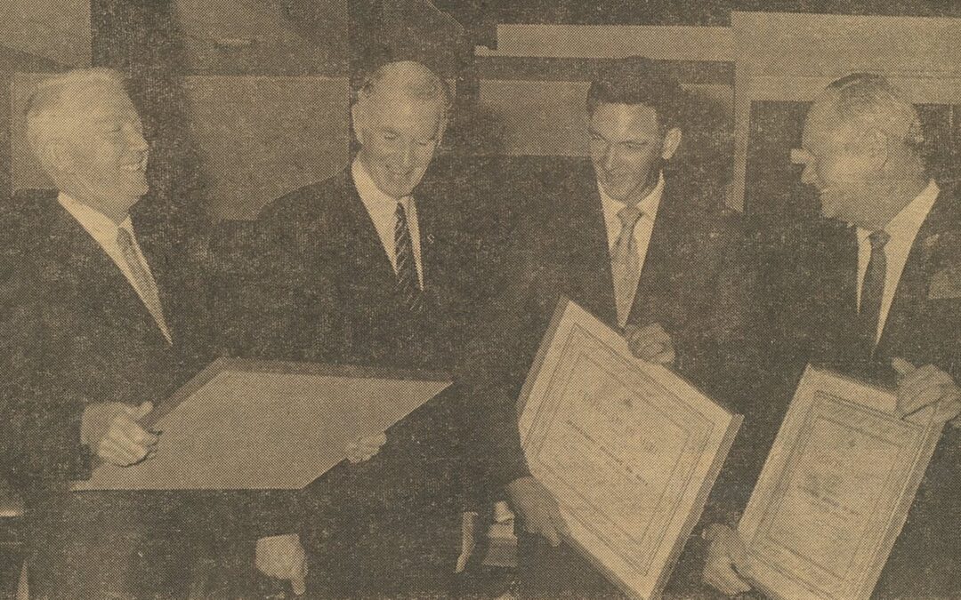 Awards to men for flood efforts