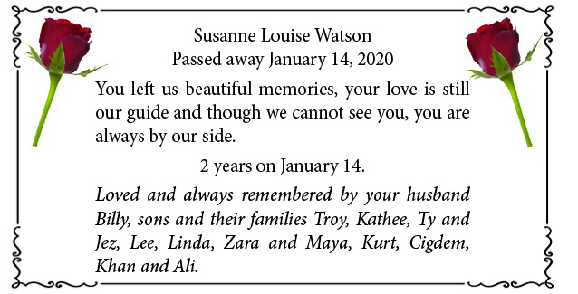 Susanne Louise Watson – In memoriam