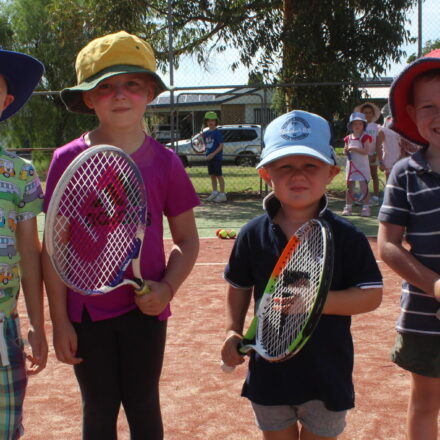 School holidays heat up with Australian Open tennis clinic | PHOTOS