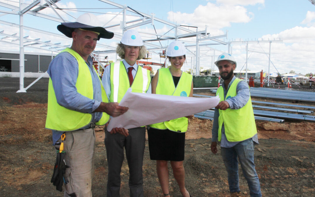TAKING SHAPE: Steel framework going up at Bunnings development