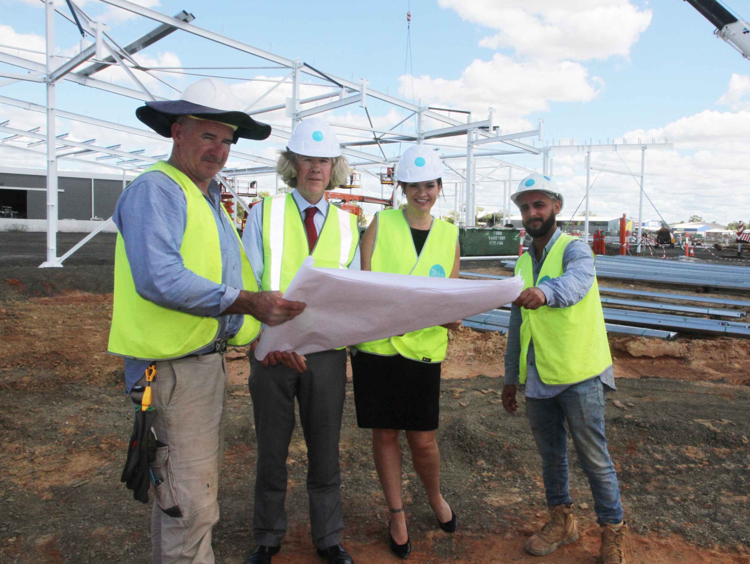 TAKING SHAPE: Steel framework going up at Bunnings development