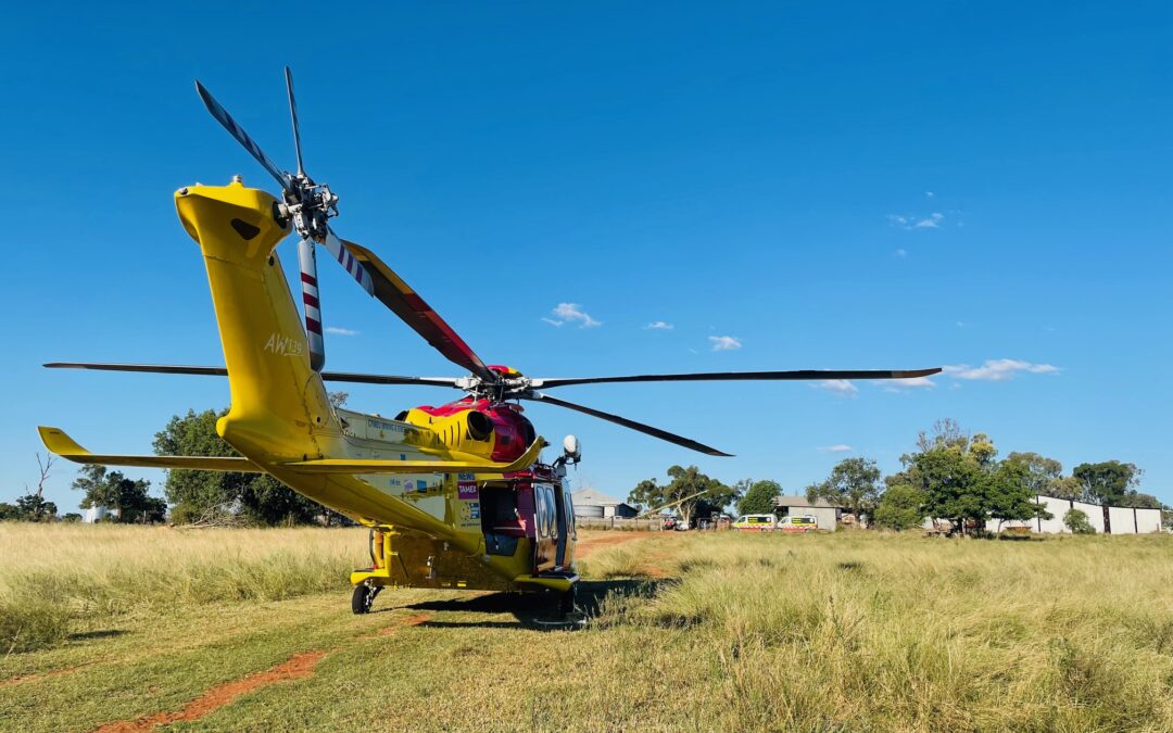 Rescue helicopter tasked to farm vehicle accident