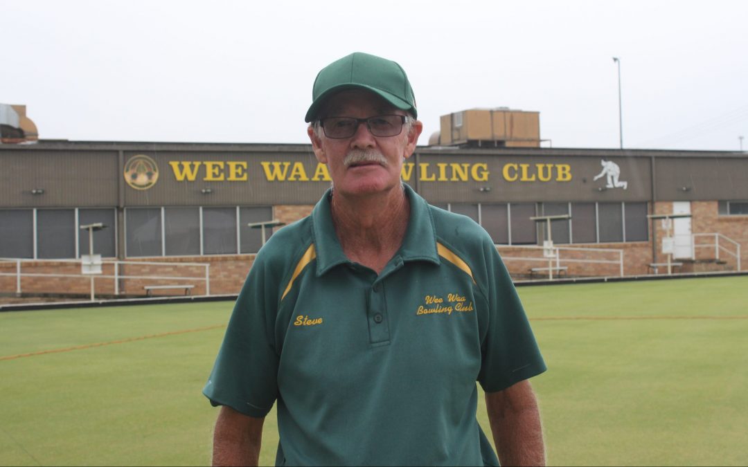 Steve Berger celebrates 50 years as a greenkeeper at Wee Waa Bowling Club