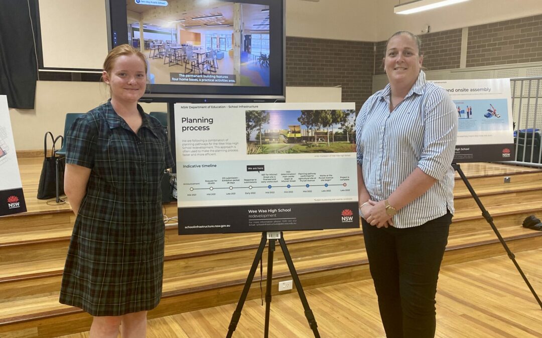 Ideas and information flow at Wee Waa High School redevelopment sessions