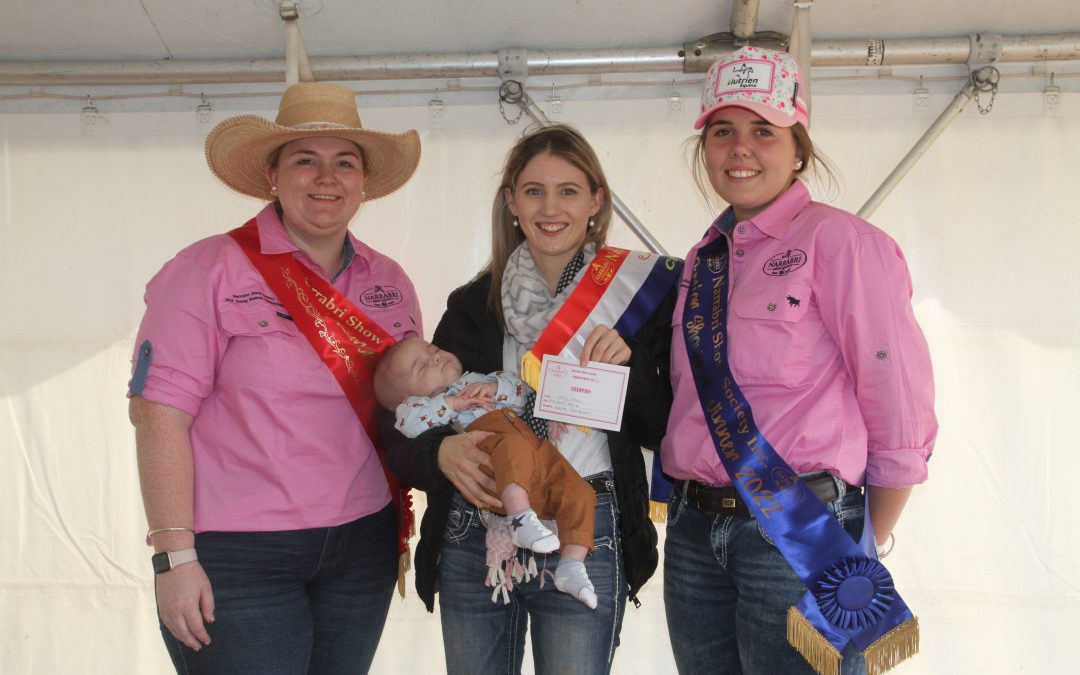 Eddie Tomlinson, Hazel Eames sashed as Narrabri Show’s baby show champions | PHOTOS