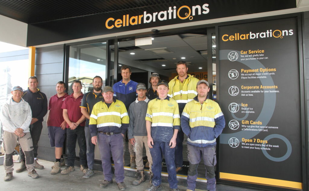 Some of local the tradies and suppliers who worked on the Wilga Hotel redevelopment, from left, Wayne Saunders, Ashley Penberthy, Rhys Butler, Grant Johnson, Alister McClenaghan, Nathan Dicks, Ned Selem and Jake Scott, front, Paul Bussell, Chris Rodd, Jake Bussell and Paul Bushby. Absent from the photo, Damian Chiplin, Jack Druce, Kevin Baguley, ‘Rusty’ Wales, Richard Hobden, Jason Petrie and team, Mick Anderson and Darren Babbington.