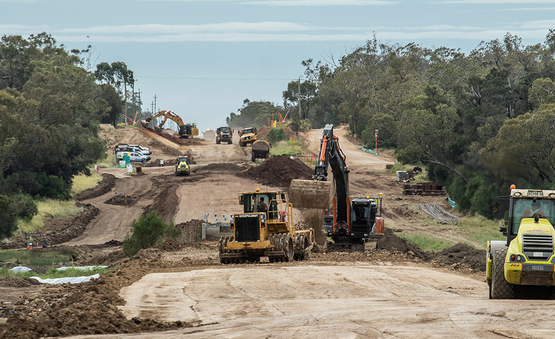 Rail earthworks progressing between Narrabri, Bellata