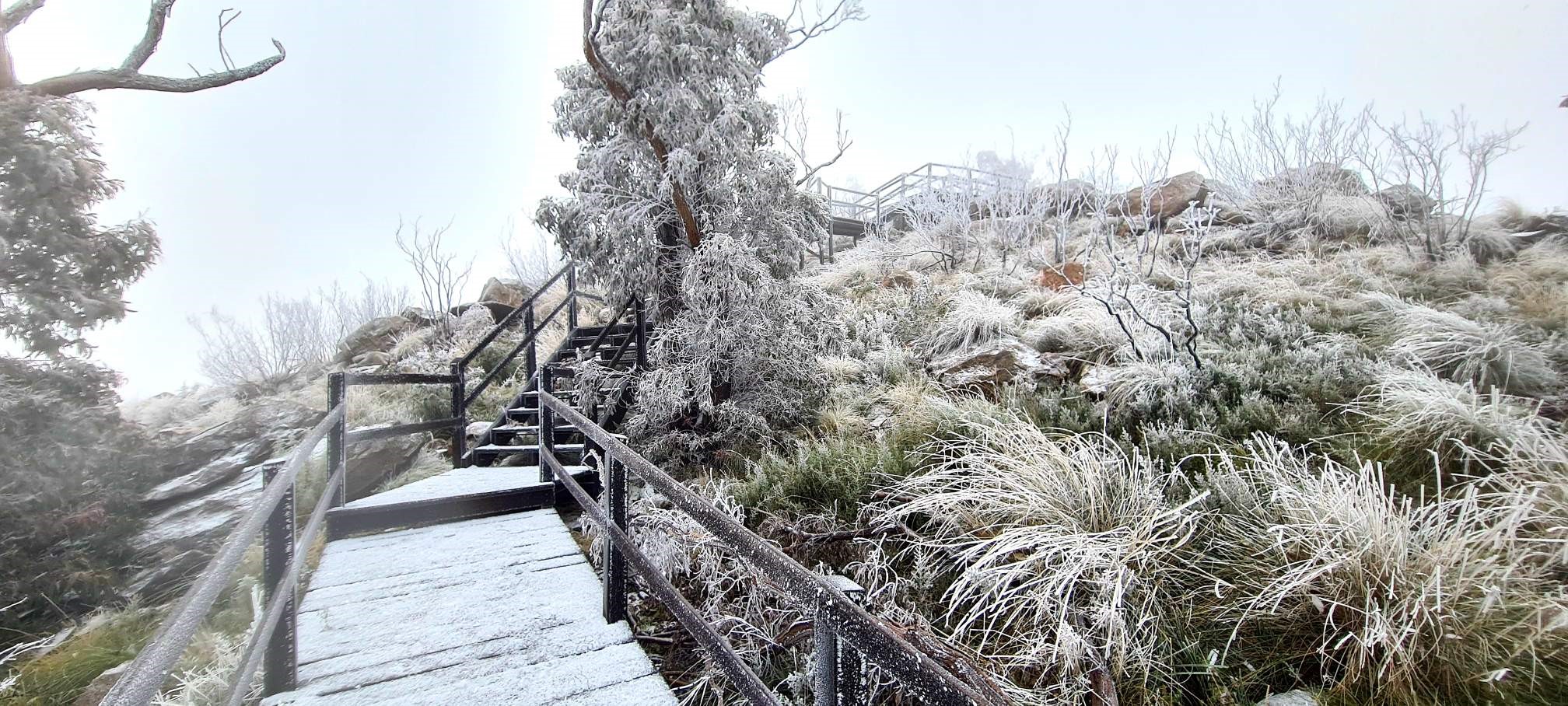 Mount Kaputar transformed into a winter wonderland