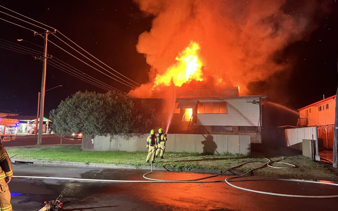 Highway property destroyed by early morning blaze