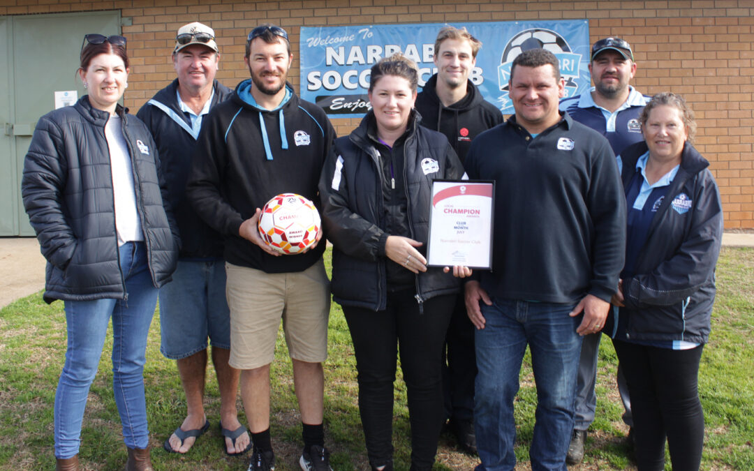 Narrabri Junior Soccer Club named NNSWF’s club of the month for July