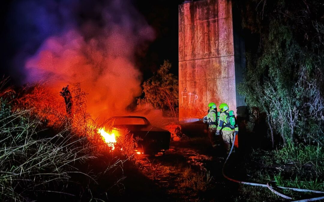 Firefighters called to ute blaze under Selina Street bridge