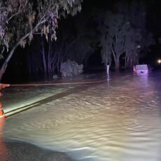 SES units tasked to flood rescue on the Maules Creek Road