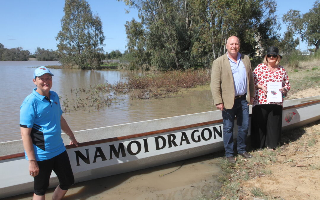 Sparkling celebration officially christens Namoi Dragons’ boat