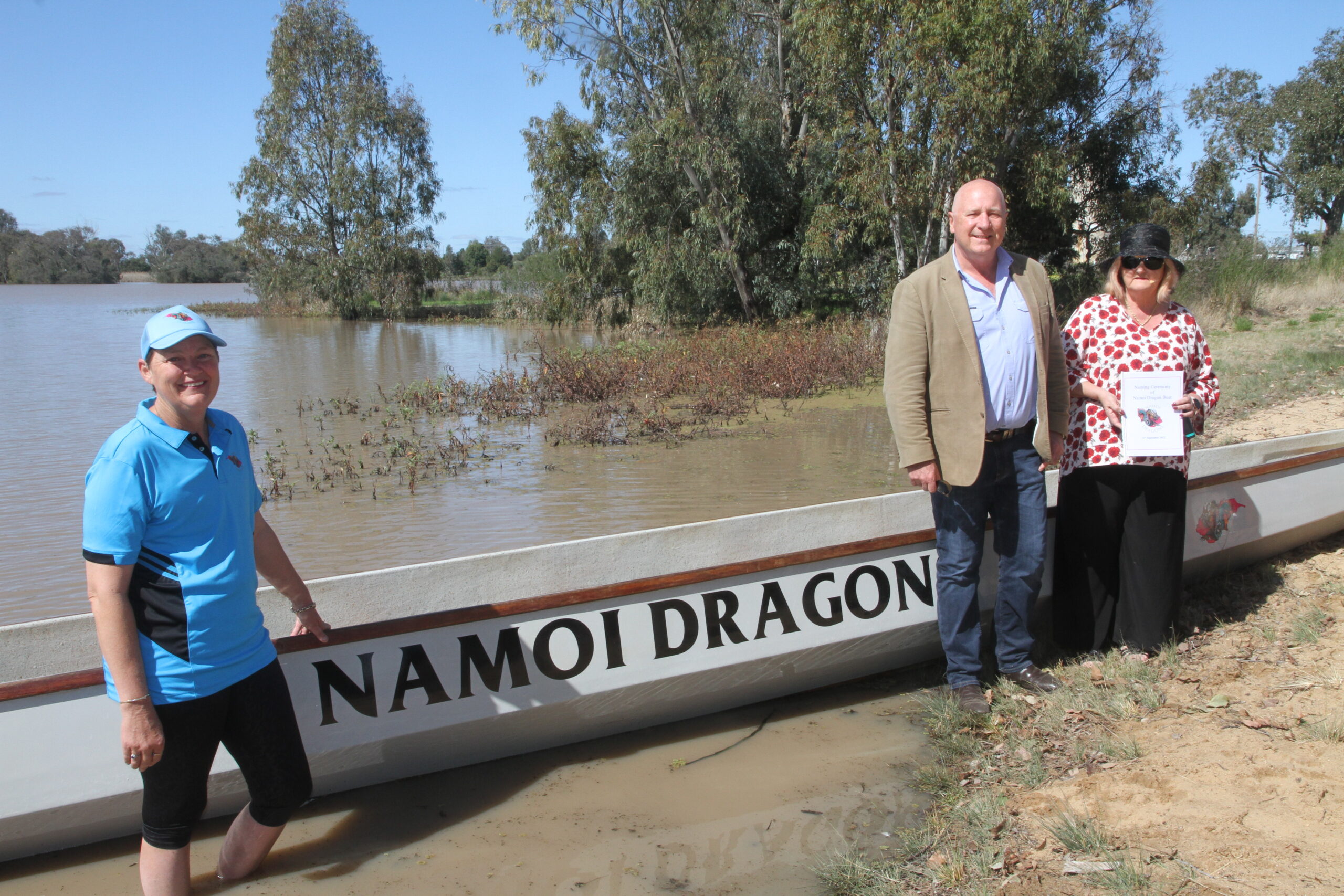Sparkling celebration officially christens Namoi Dragons’ boat
