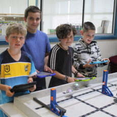 Robot Red Rover at the Narrabri Shire library