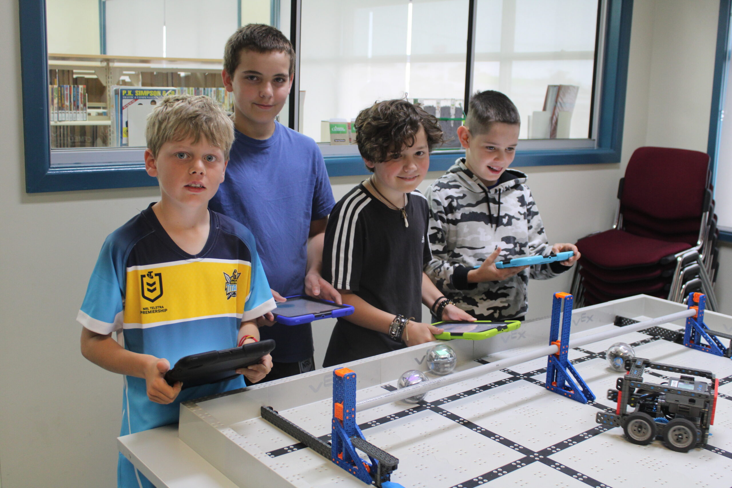 Robot Red Rover at the Narrabri Shire library