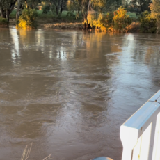 Floodwaters working their way down the Namoi