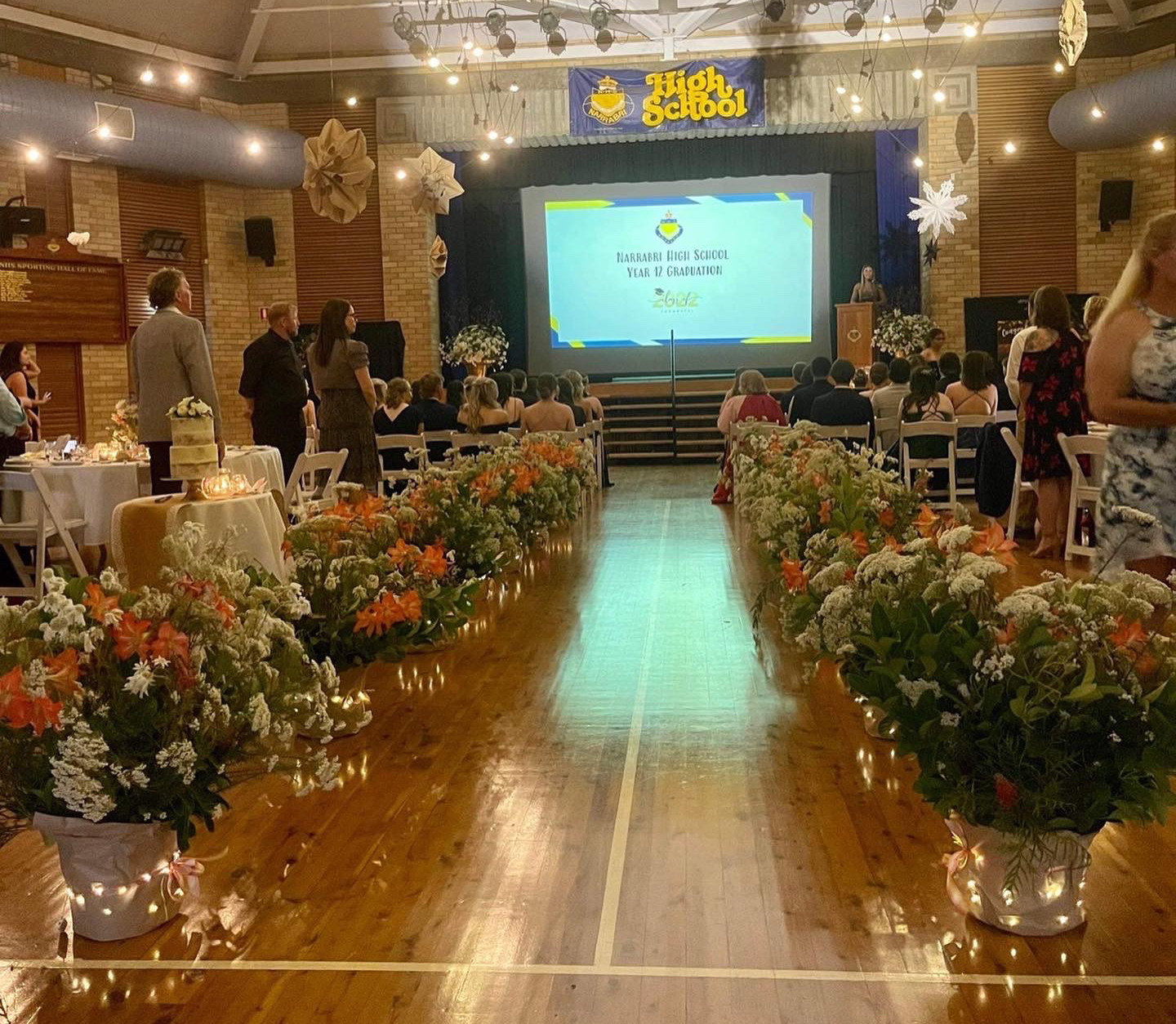 The beautifully decorated auditorium.
