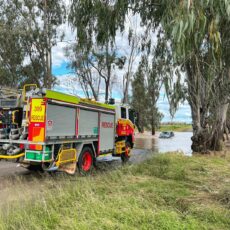 Driver rescued from flood water on Maules Creek Road