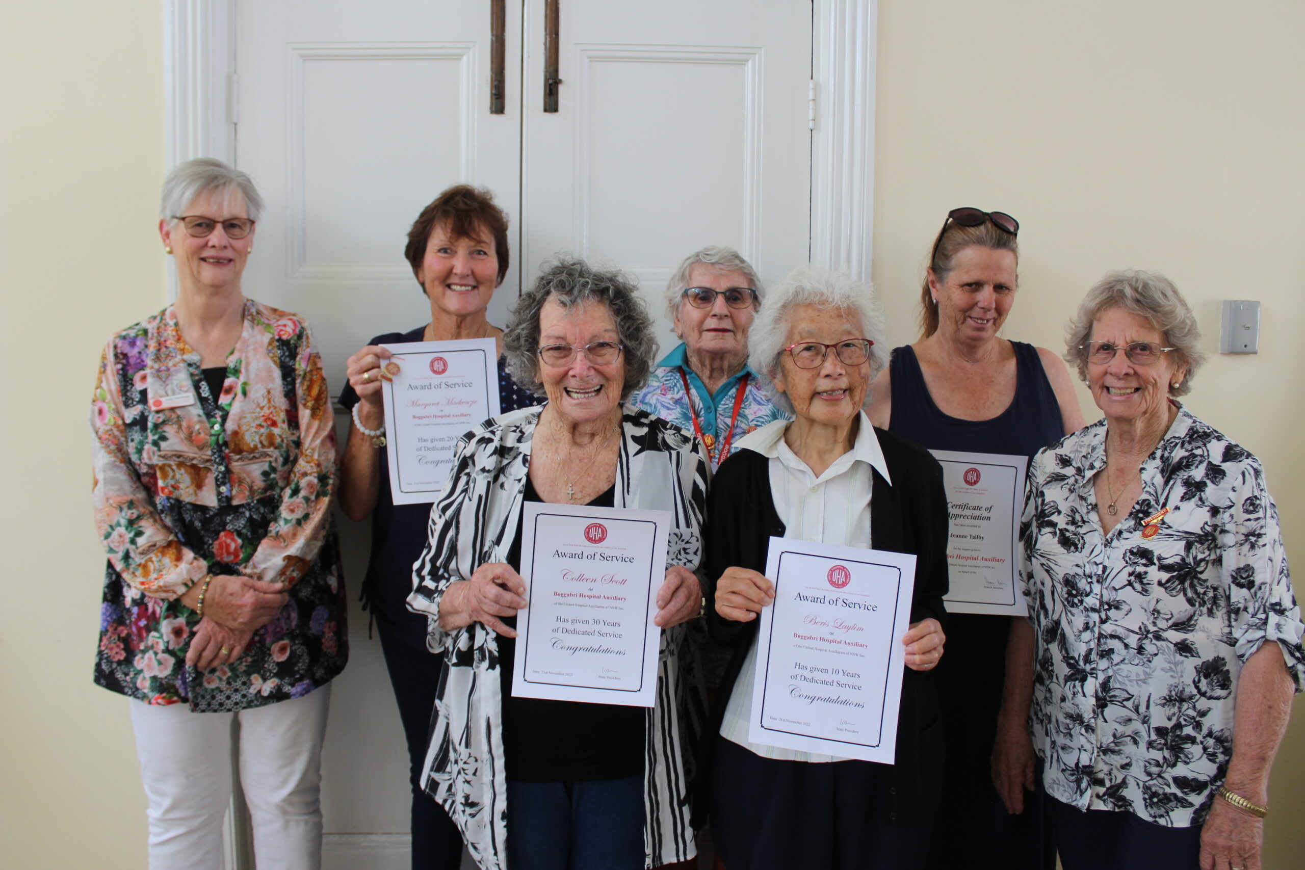 Boggabri United Hospital Auxiliary recognises long term volunteers