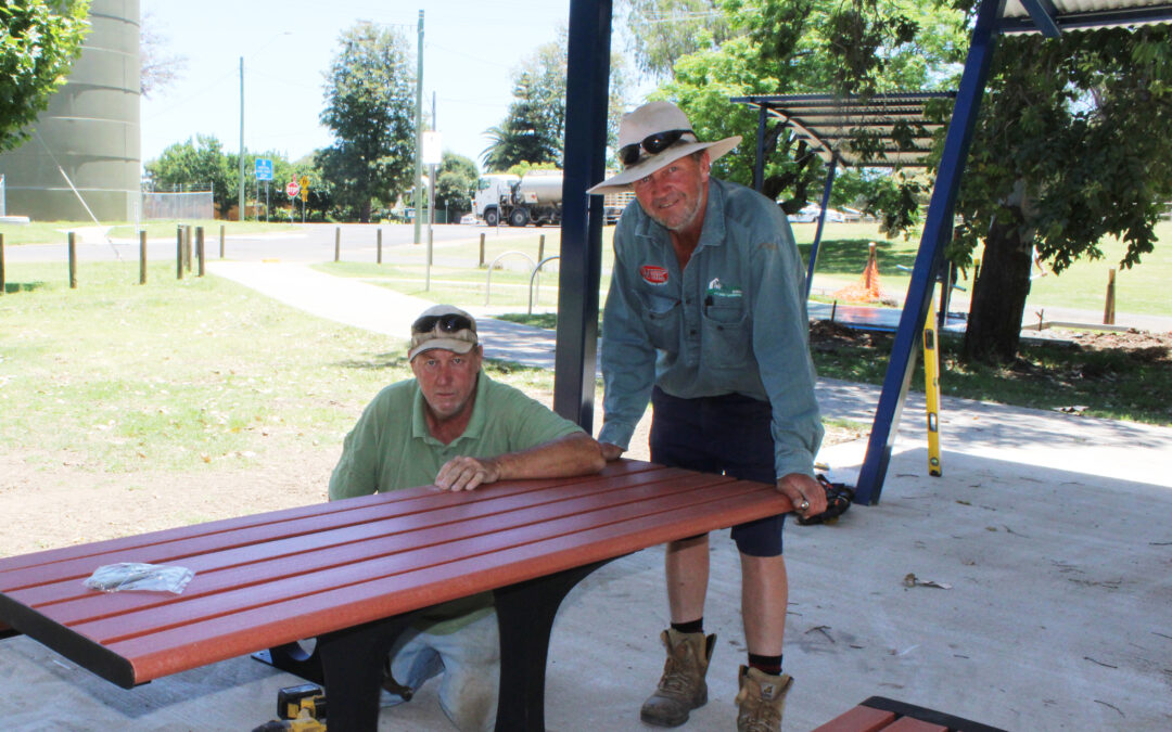 New Rotary shelters in Selina Street taking shape