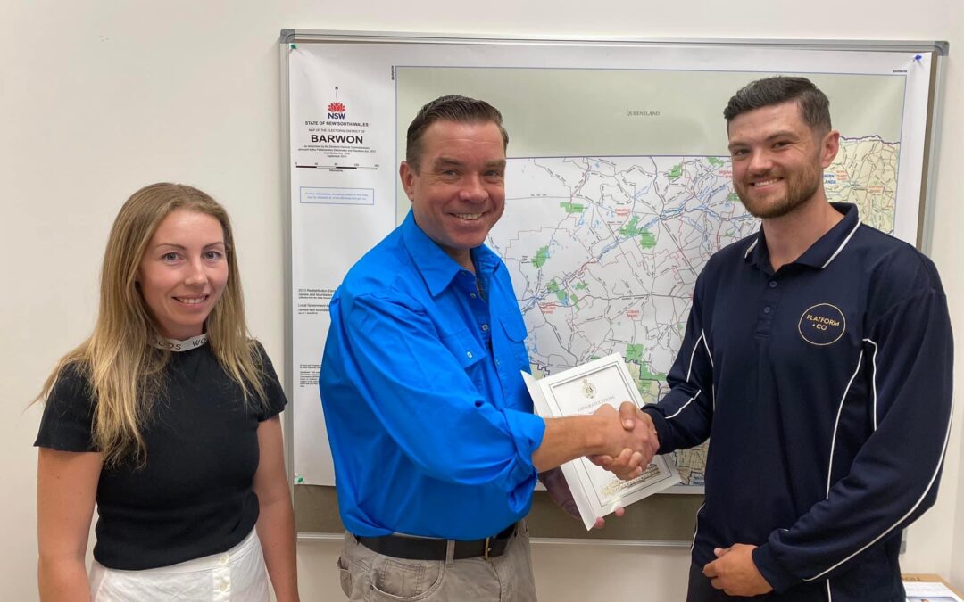 Roy Butler visits Narrabri region during first week as an independent