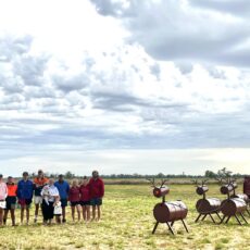 Festive farmers spread Christmas cheer on the plains