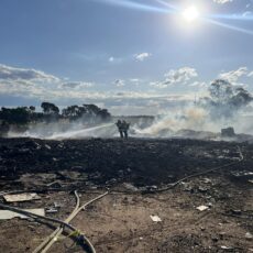 Fire crews respond to waste fire