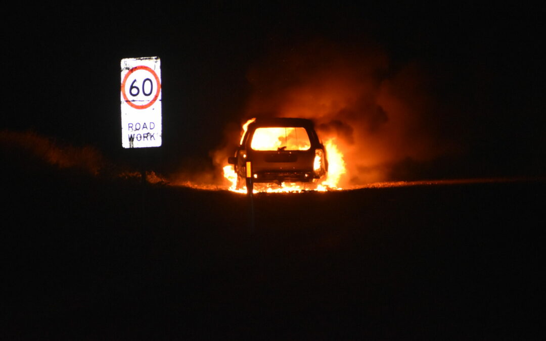 Emergency services respond to Turrawan Road vehicle fire