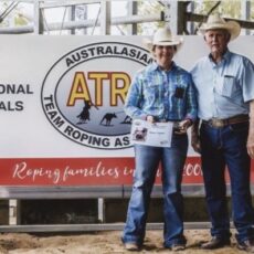 Melanie Drysdale is 2022 ATRA breakaway and team roping champion once again