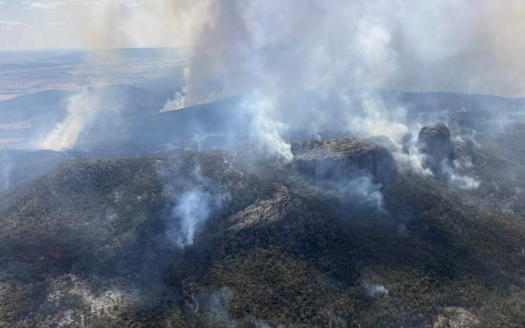 Fire crews work around the clock to control blaze