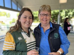 Former Wee Waa High School Acacia Bell is thrilled and grateful to be named one of the 2023 AFF Education Scholarship recipients. Acacia is pictured above with her mum Margaret Galagher at the 2022 WWHS graduation day. Acacia is studying a Bachelor of Education at Charles Stuart University in Port Macquarie.