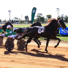 Lola Weidemann wins the 2023 Narrabri Cup onboard Misty Creek on Easter Monday