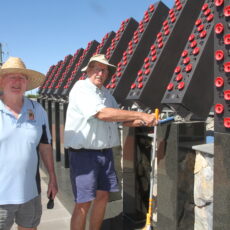 Narrabri War Memorial prepared for Anzac Day