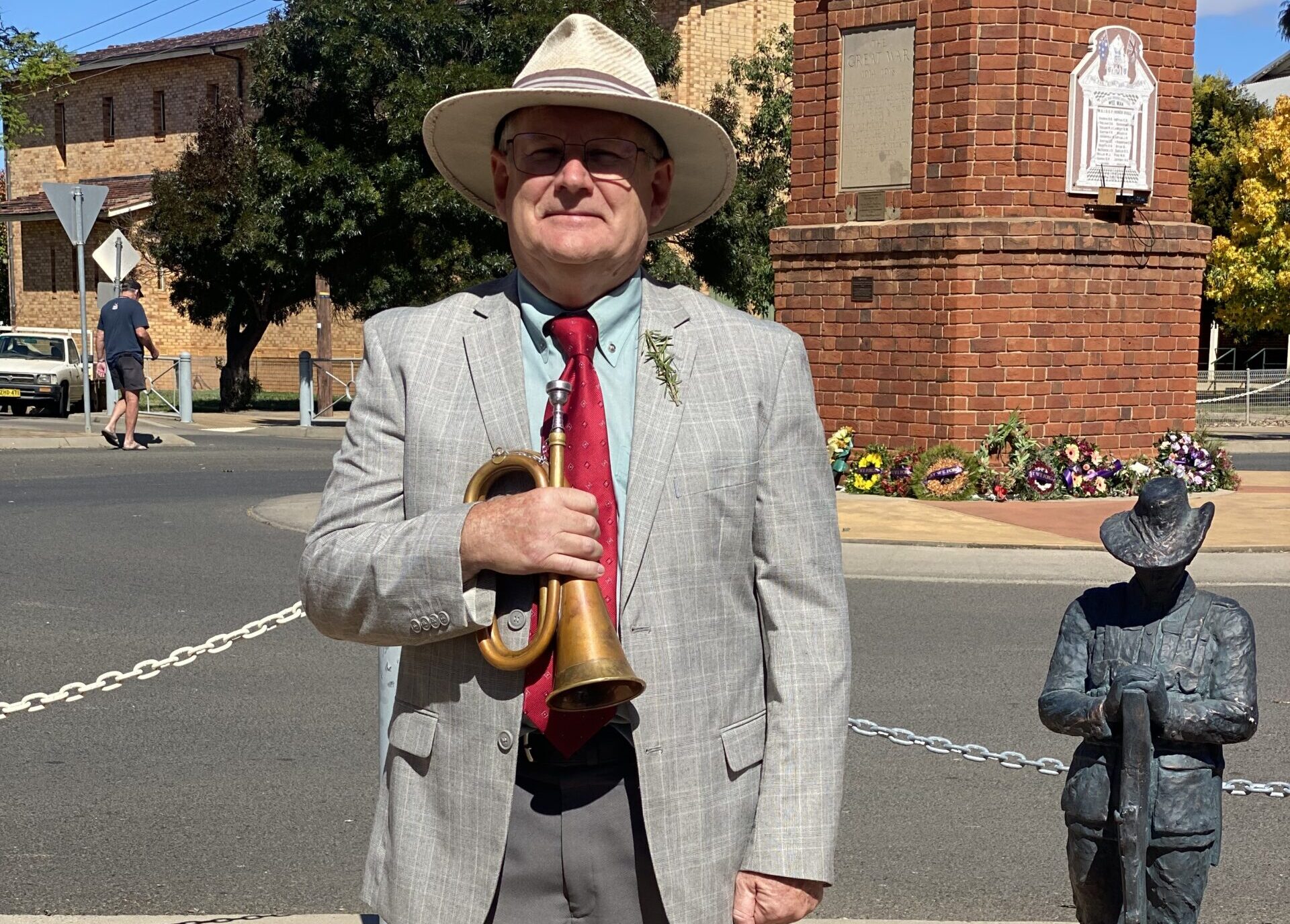 Wee Waa bugler sounds the Last Post for 40 years
