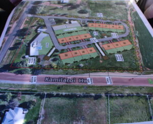 Plans showing both stage one - nine units and stage two - seven units. Only stage one will be built in October 2023.