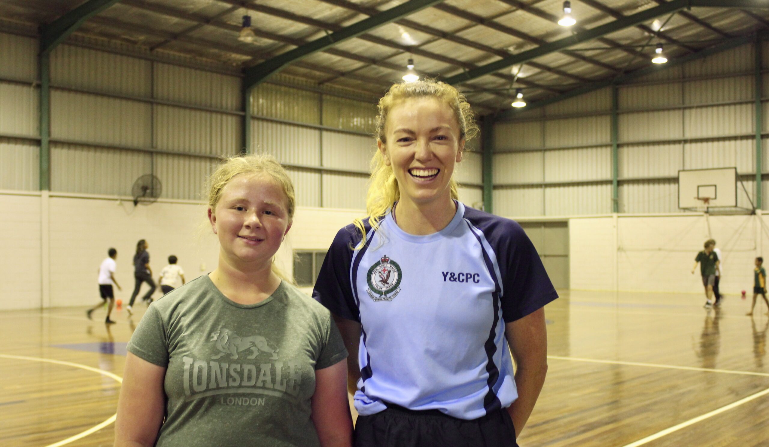 Scarlett Wohling and Senior Constable Sinead Linton.