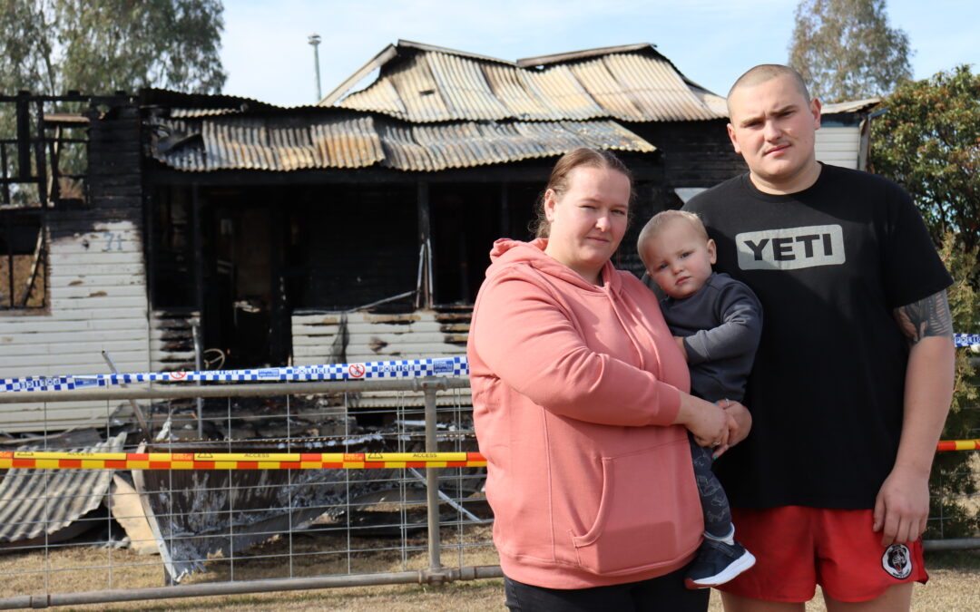 Young family wakes to house fire