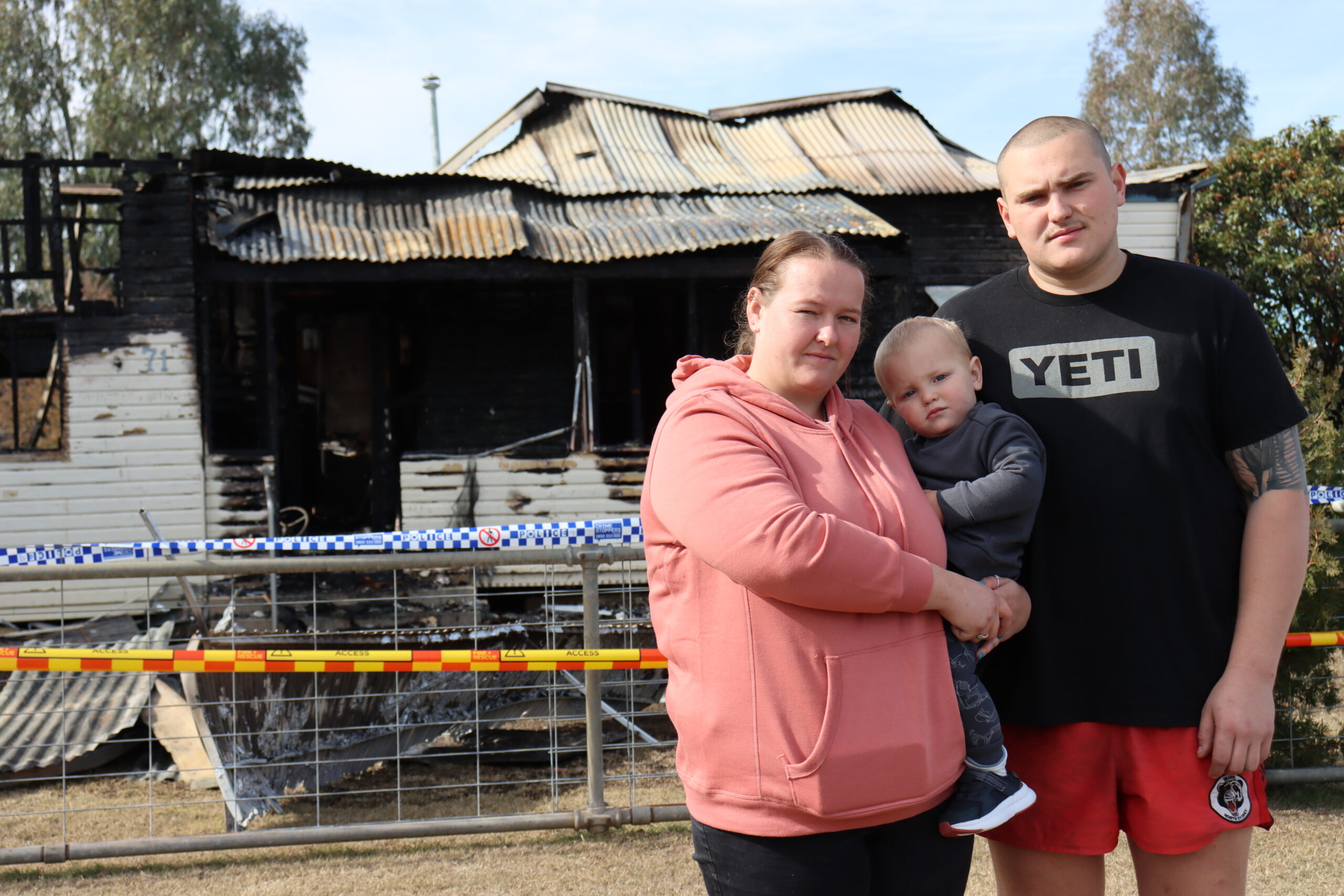 Young family wakes to house fire