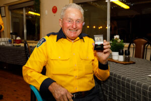 50 YEARS’ SERVICE: Brian Nairn, Bellata brigade, was honoured for 50 years’ service to the Rural Fire Service.