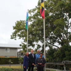 NAIDOC Week flag raising at council chamber 2023