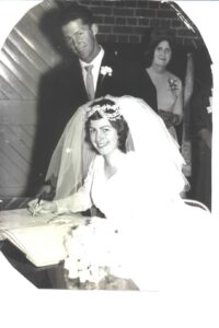 Cliff and Norma Hill on their wedding day, August 26, 1961.